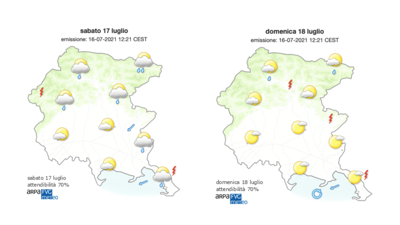 Immagine per Meteo, ancora instabilità sul Goriziano ma nel weekend si ritorna alle alte temperature
